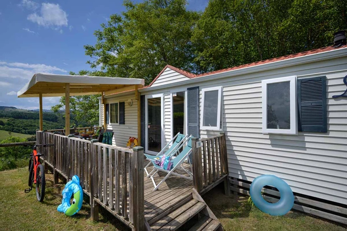 Un mobil-home familial avec une vue magnifique sur Les Gorges de la Loire